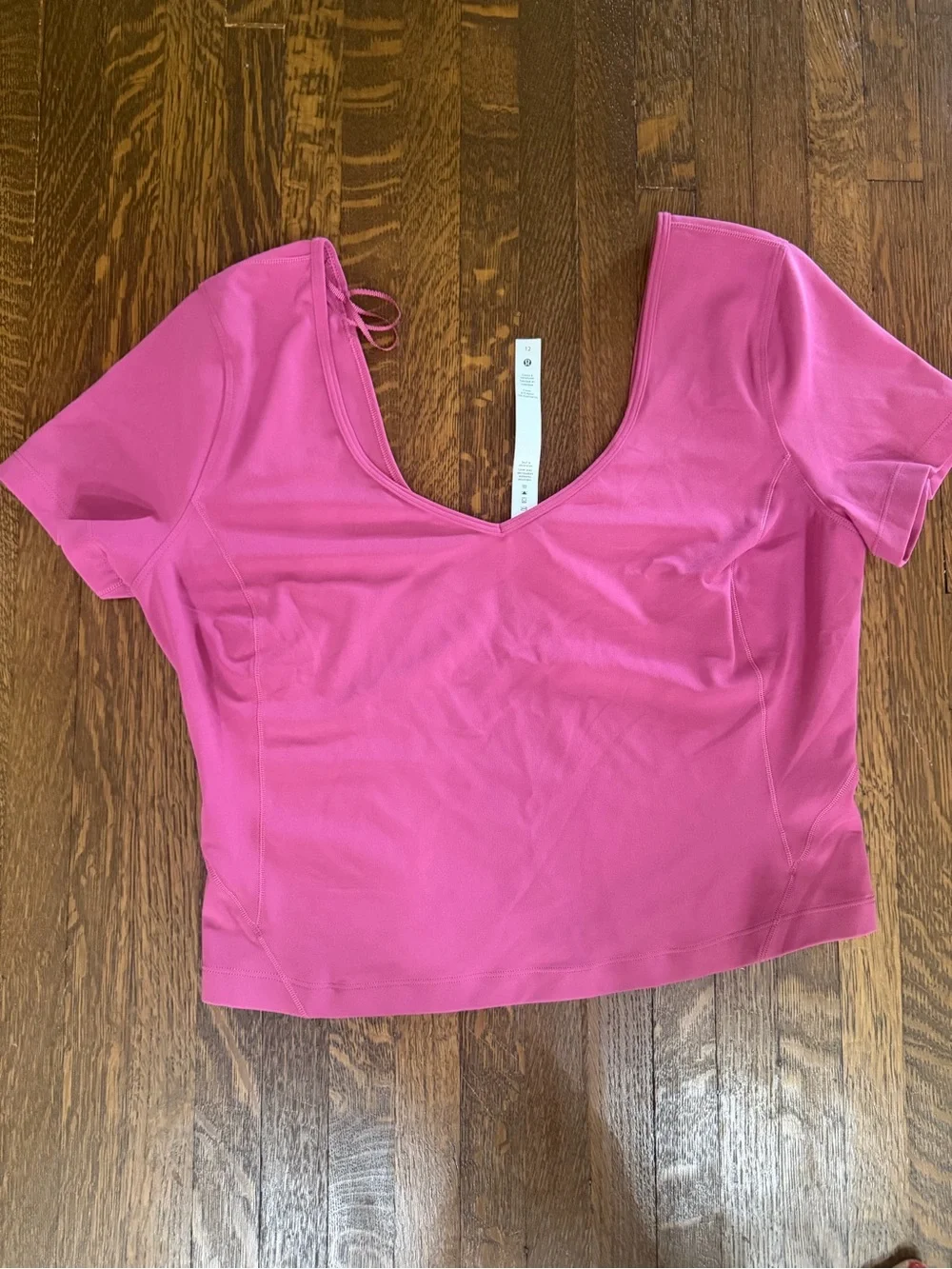 lululemon athletica Align Tee Hot Pink Scoop Neck Crop Top